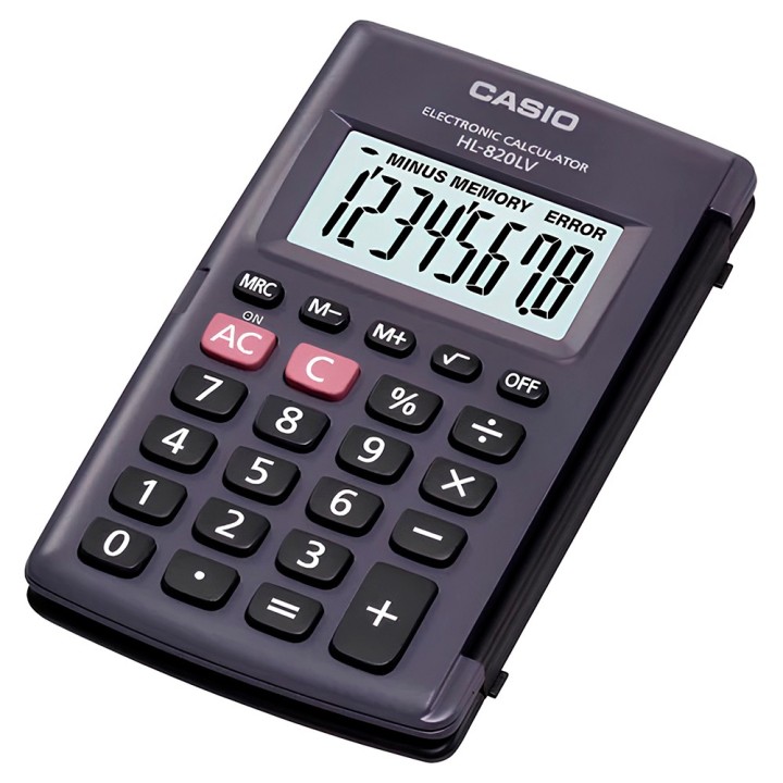 CALCULADORA CASIO BOLSILLO. HL-820LV  BK