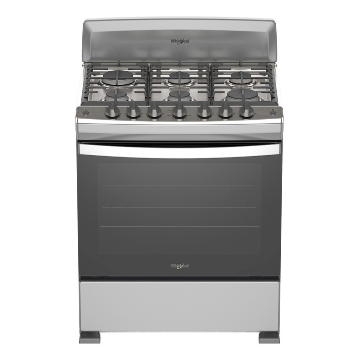 WHIRLPOOL COCINA GAS 30" ACERO LWFR3000S