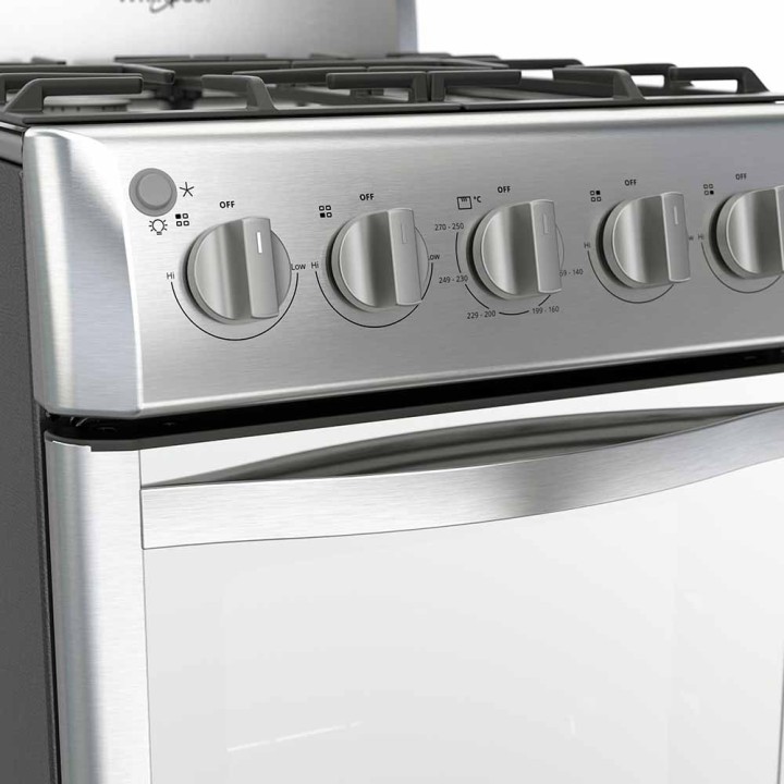 WHIRLPOOL COCINA GAS 20" ACERO LWWR5000S