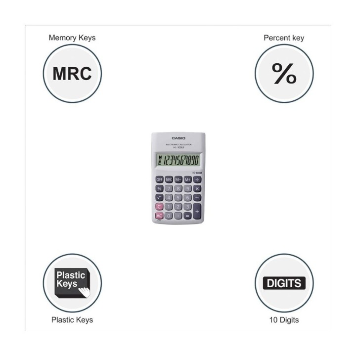 CALCULADORA CASIO BOLSILLO. HL-100LB