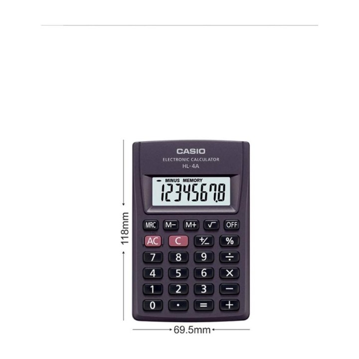 CALCULADORA CASIO BOLSILLO. HL-4A