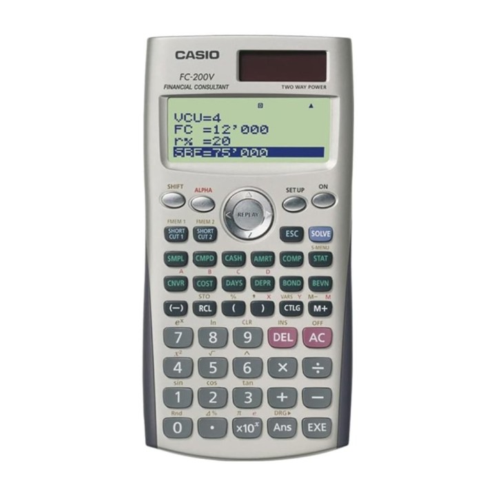 CALCULADORA CASIO FINANCIERA. FC-200V