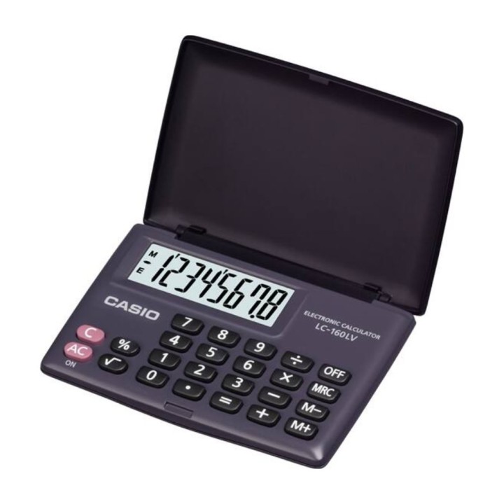 CALCULADORA CASIO BOLSILLO. LC-160LV BK