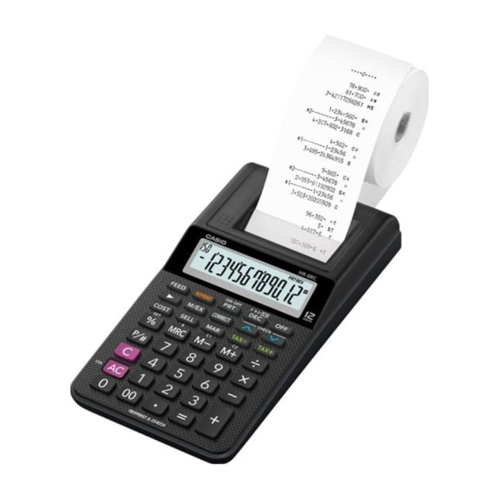 CALCULADORA CASIO MINI IMPRES. HR-8RC BK