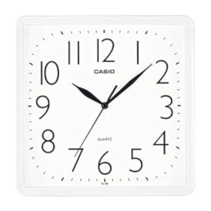 CASIO RELOJ PARED BLANCO CUADR. IQ-06-7D