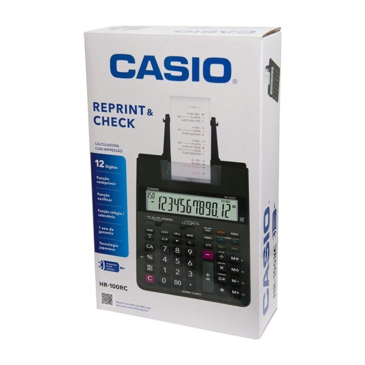 CALCULADORA CASIO C/IMPRESOR. HR-100 RC