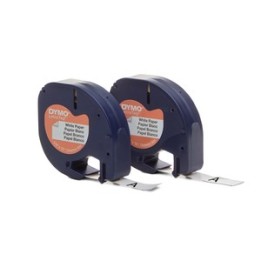 DYMO CINTA PAPEL LT 2PK 1/2" BK/WE 10697