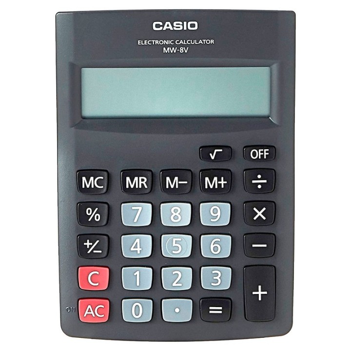CALCULADORA CASIO ESCRIT. AA. MW-8V