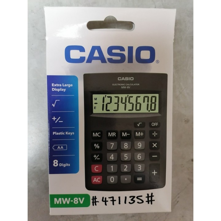 CALCULADORA CASIO ESCRIT. AA. MW-8V
