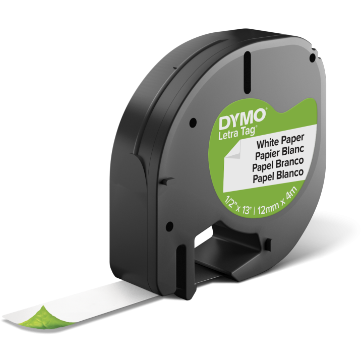 DYMO CINTA PLASTICA LT 1/2" BK/WE. 91331
