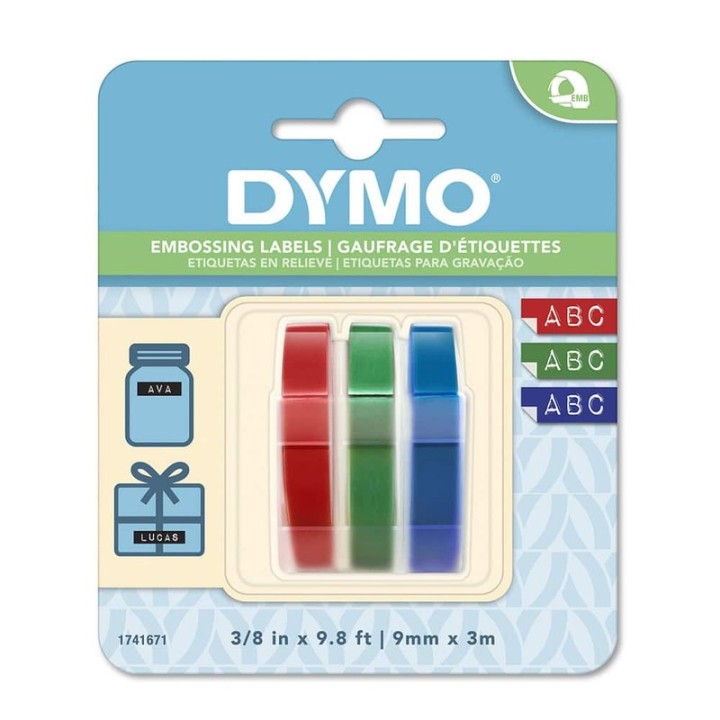 DYMO CINTA 3/8" 3PK COLORES. 1741671