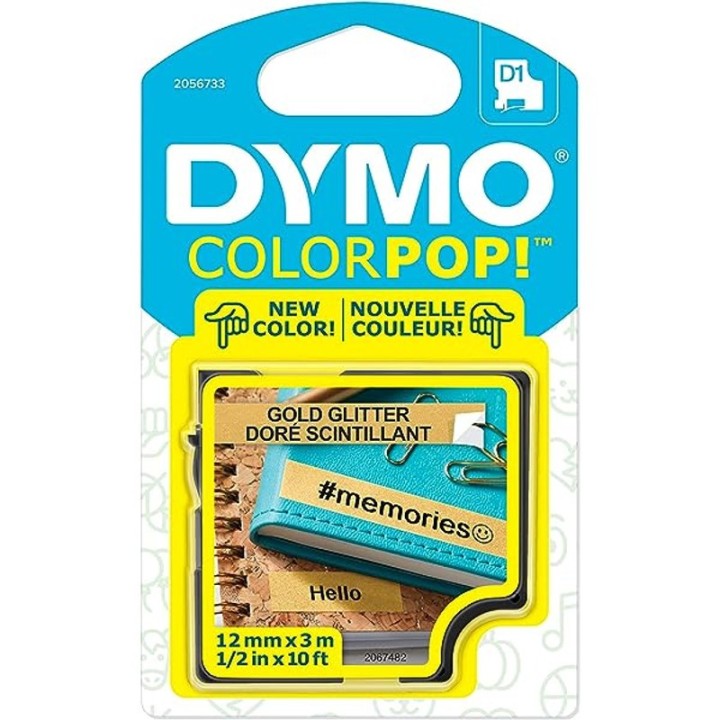 DYMO CINTA COLORPOP 1/2" BK/GD. 2056733
