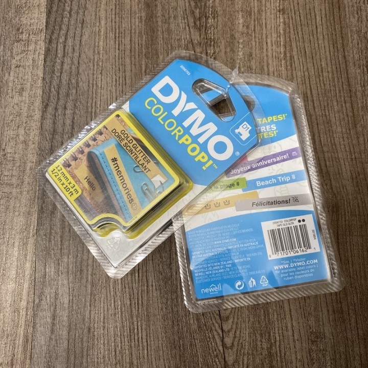 DYMO CINTA COLORPOP 1/2" BK/GD. 2056733