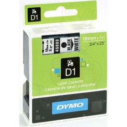 DYMO CINTA D1 POLIESTER 3/4" BK/WE 45803
