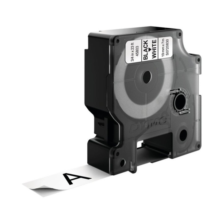 DYMO CINTA D1 POLIESTER 3/4" BK/WE 45803