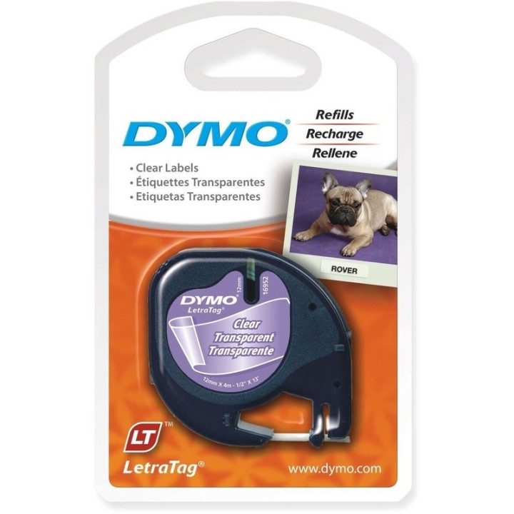 DYMO CINTA PLASTICA LT 1/2" BK/CL. 16952