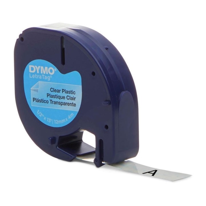 DYMO CINTA PLASTICA LT 1/2" BK/CL. 16952