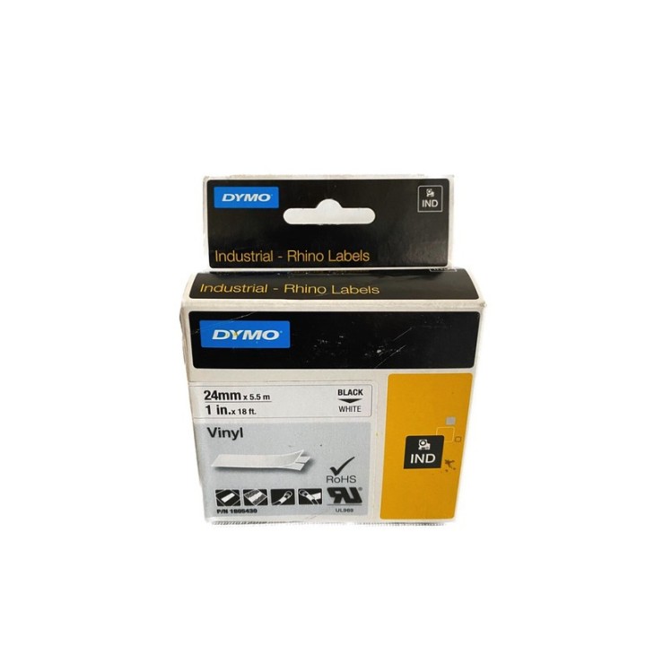 DYMO CINTA RHINO VINIL 1" BK/WE. 1805430