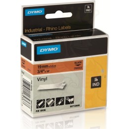 DYMO CINTA RHINO VINIL 3/4" BK/ORA 18436