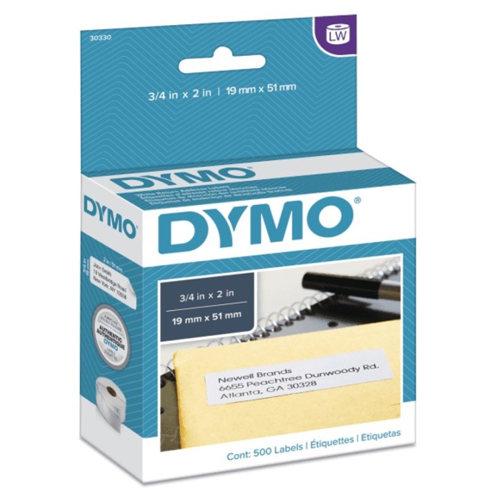 DYMO ETIQUETA LW 3/4" x 2". 30330