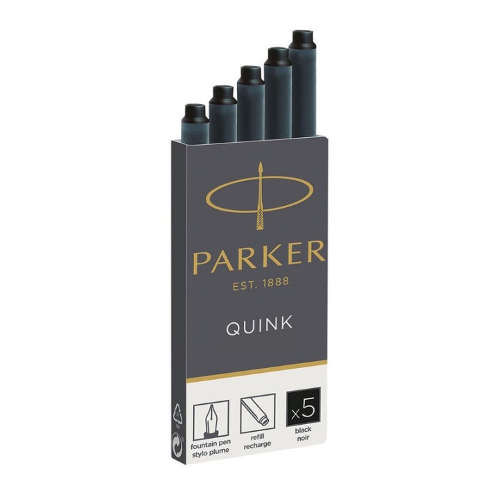 PARKER CARTUCHO TINTA NEGRO 5X. 1950402
