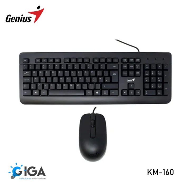 GENIUS KIT TECLADO + MOUSE USB. KM-160